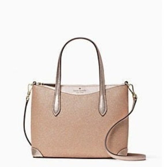 kate spade Bags Nwt Kate Spade Shimmy Glitter Satchel Rose Gold